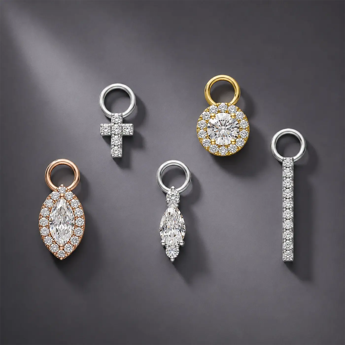 Hoop Diamond Charm