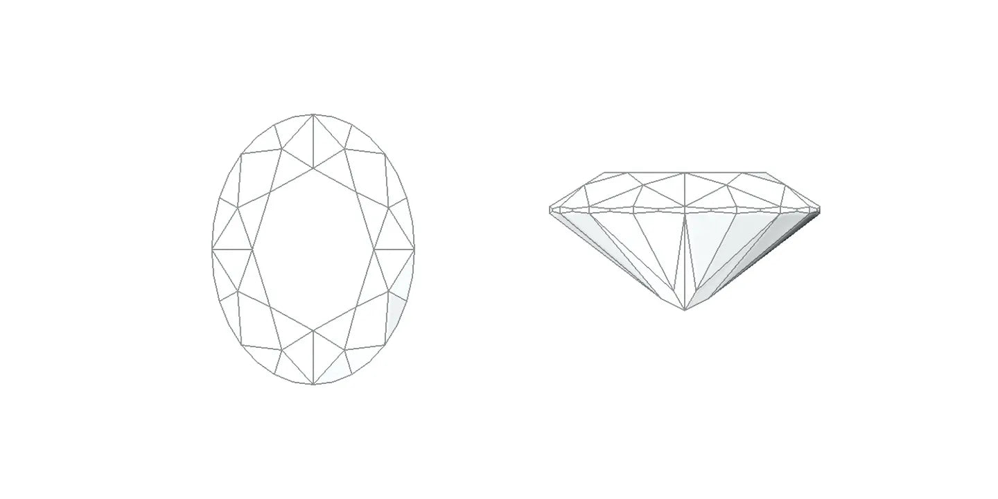 Dessin d'une pierre de forme ovale