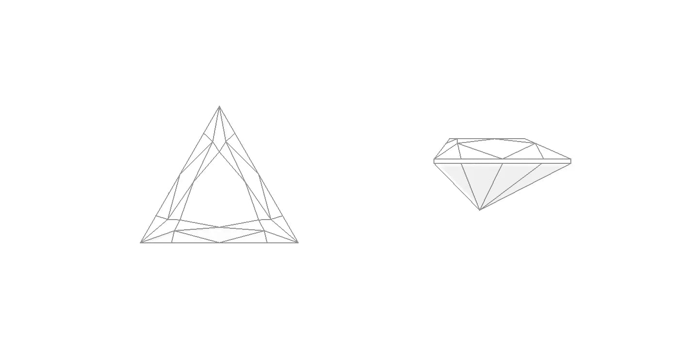 Dessin d'une pierre de forme triangle