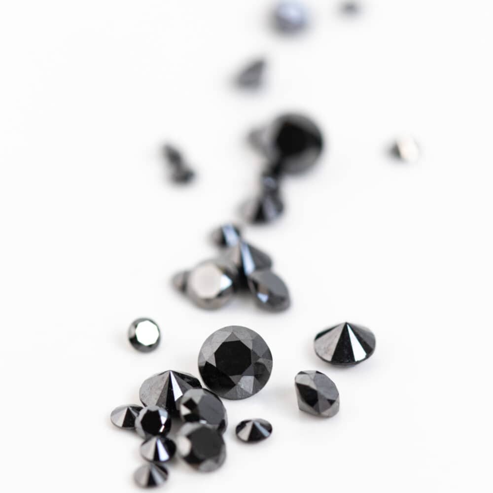 Loose Round Black Diamonds