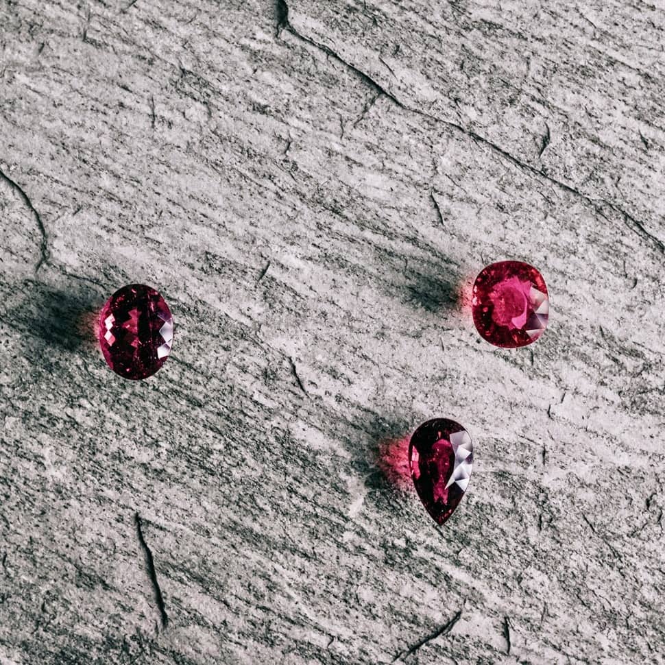 Oval Shape, Cushion Shape and Pear Shape Rubies