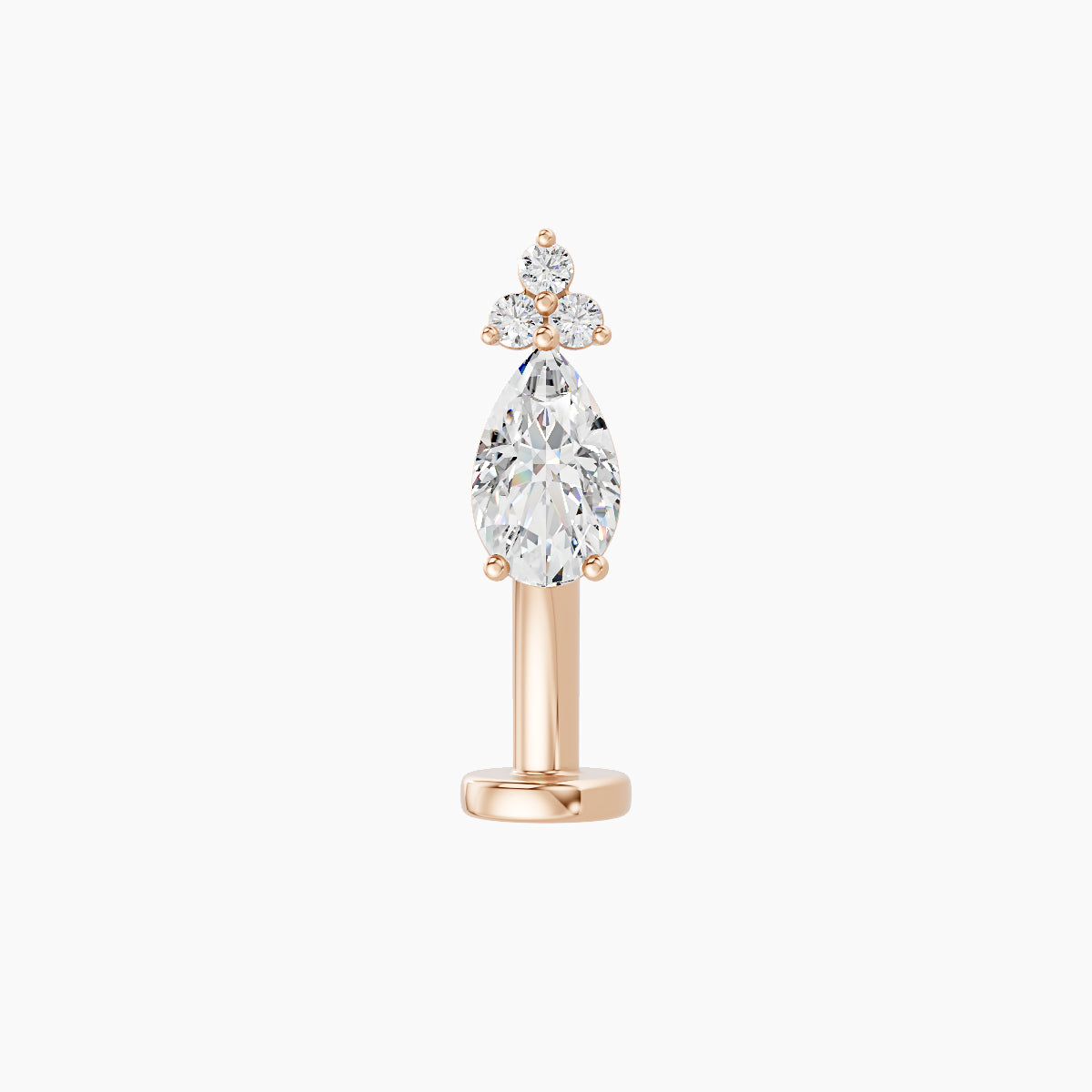 Abeona | 18k Rose Gold 7.5 mm 10 mm Diamond Floating Navel Piercing