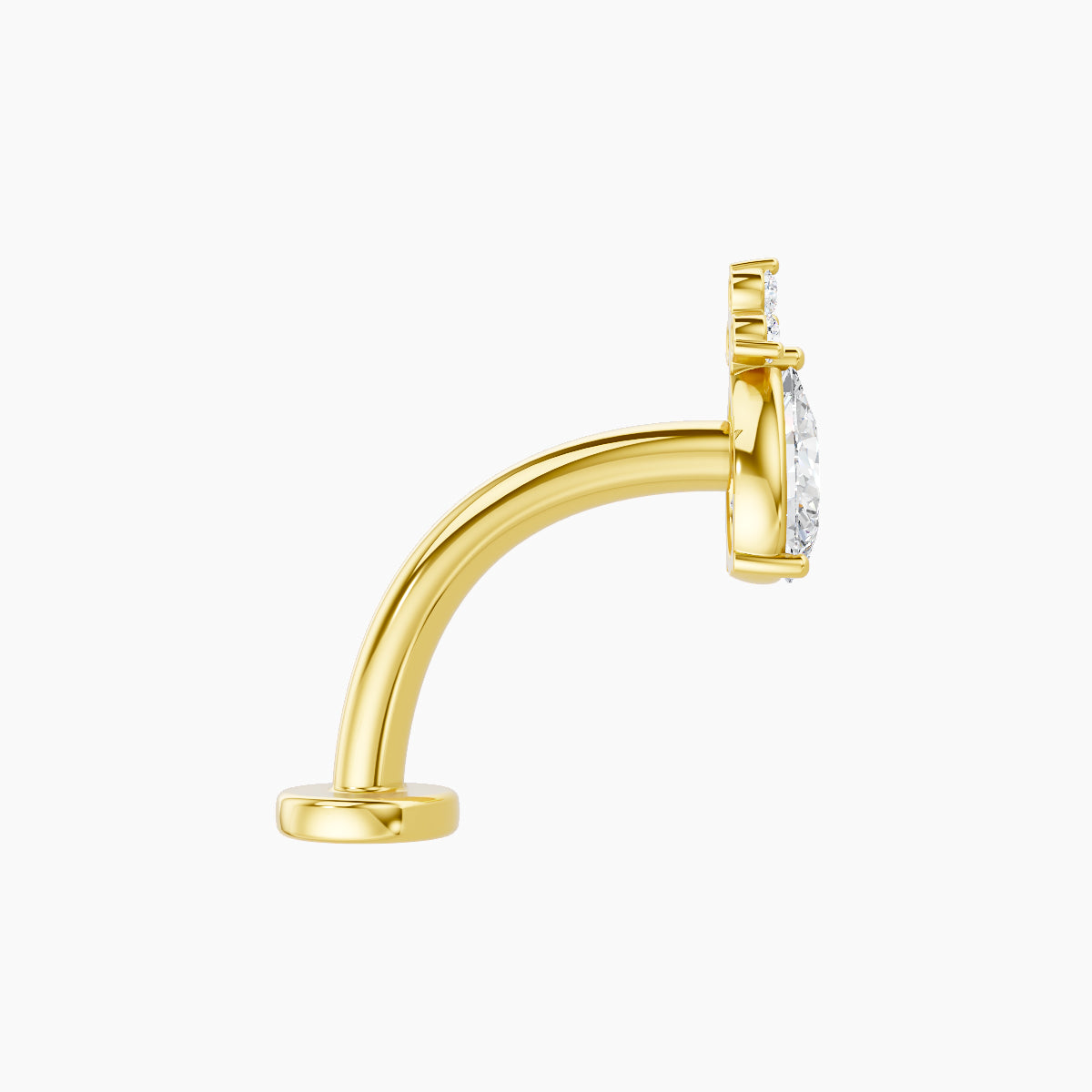 Abeona | 18k Yellow Gold 7.5 mm 10 mm Diamond Floating Navel Piercing