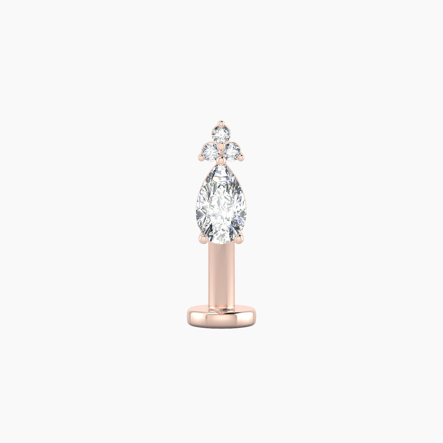 Abeona | 18k Rose Gold 7.5 mm 10 mm Diamond Floating Navel Piercing