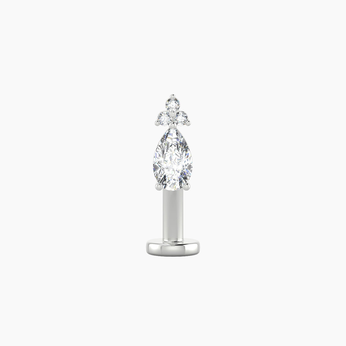 Abeona | 18k White Gold 7.5 mm 10 mm Diamond Floating Navel Piercing