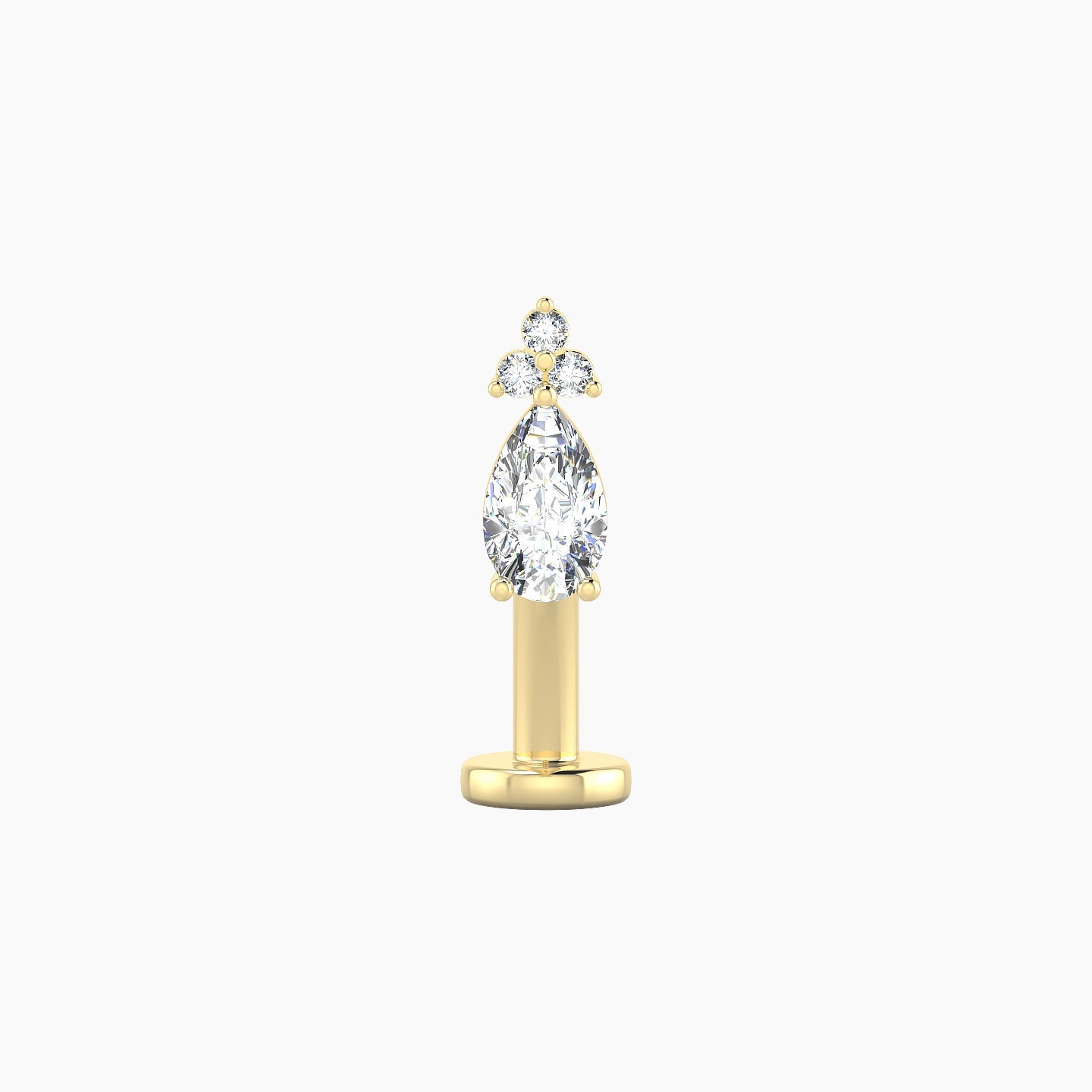 Abeona | 18k Yellow Gold 7.5 mm 10 mm Diamond Floating Navel Piercing