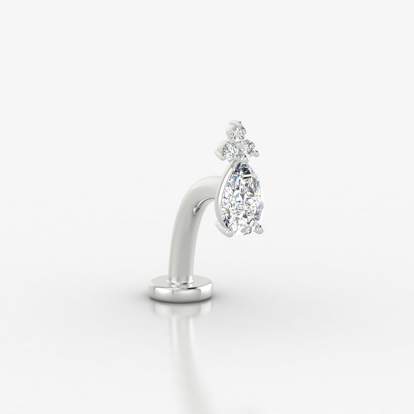 Abeona | 18k White Gold 7.5 mm 10 mm Diamond Floating Navel Piercing