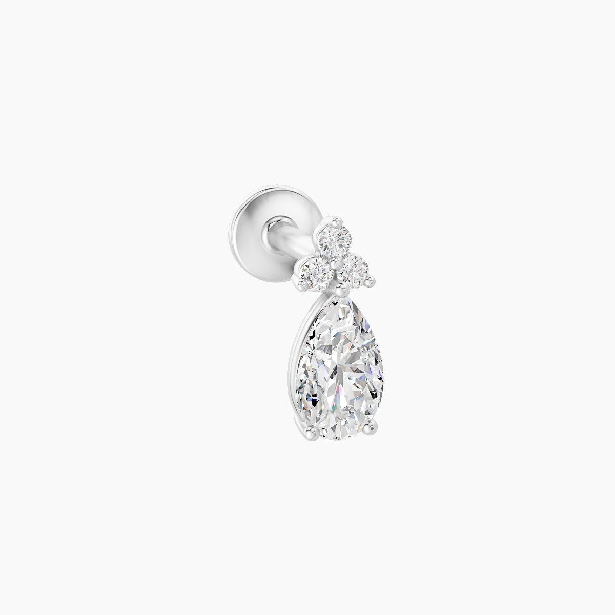 Abeona | 18k White Gold 7.5 mm 5 mm Diamond Piercing
