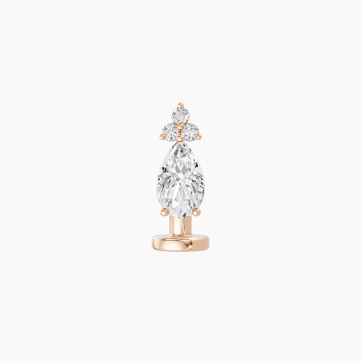 Abeona | 18k Rose Gold 7.5 mm 6 mm Diamond Floating Navel Piercing