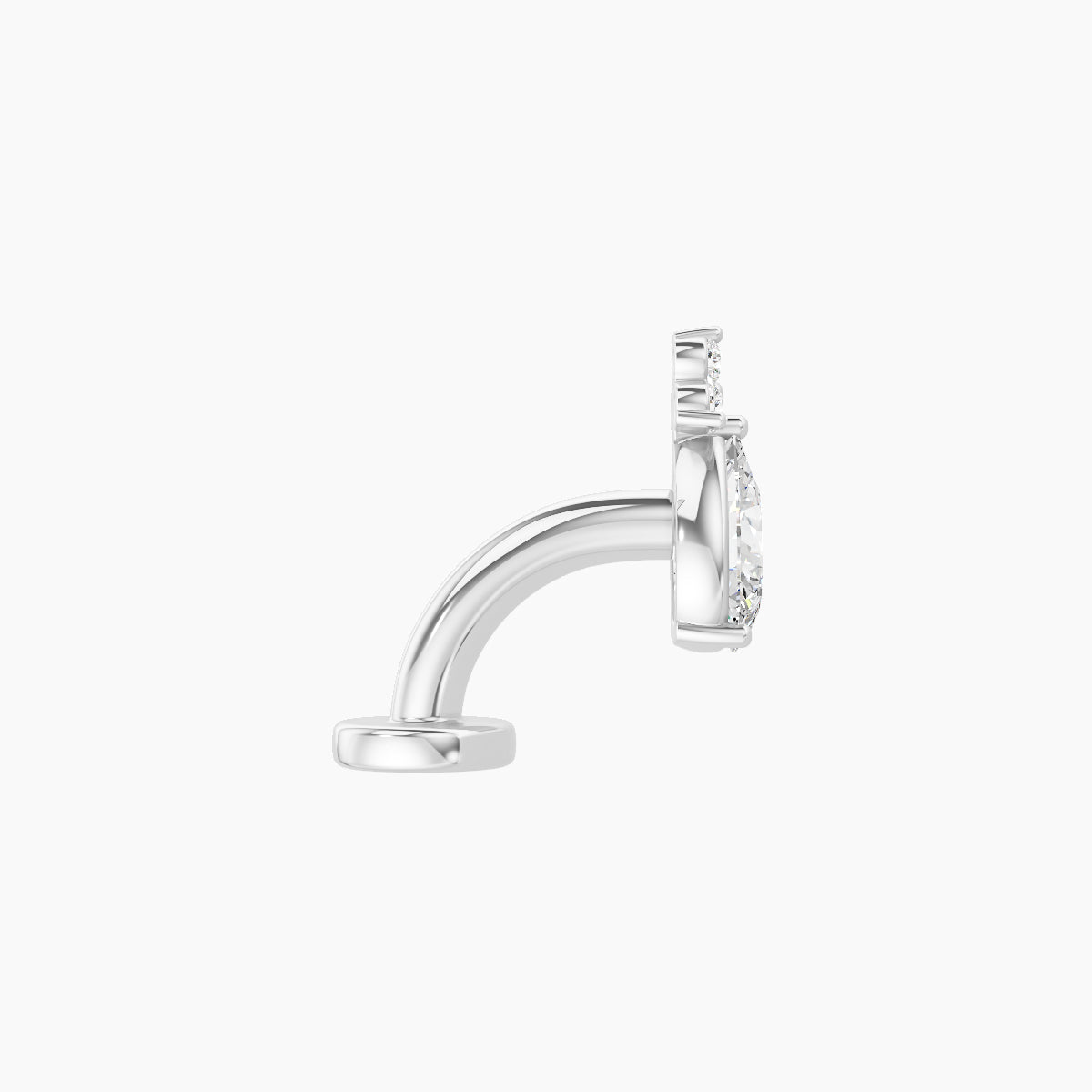 Abeona | 18k White Gold 7.5 mm 6 mm Diamond Floating Navel Piercing