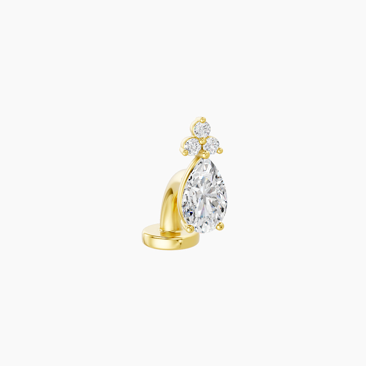 Abeona | 18k Yellow Gold 7.5 mm 6 mm Diamond Floating Navel Piercing