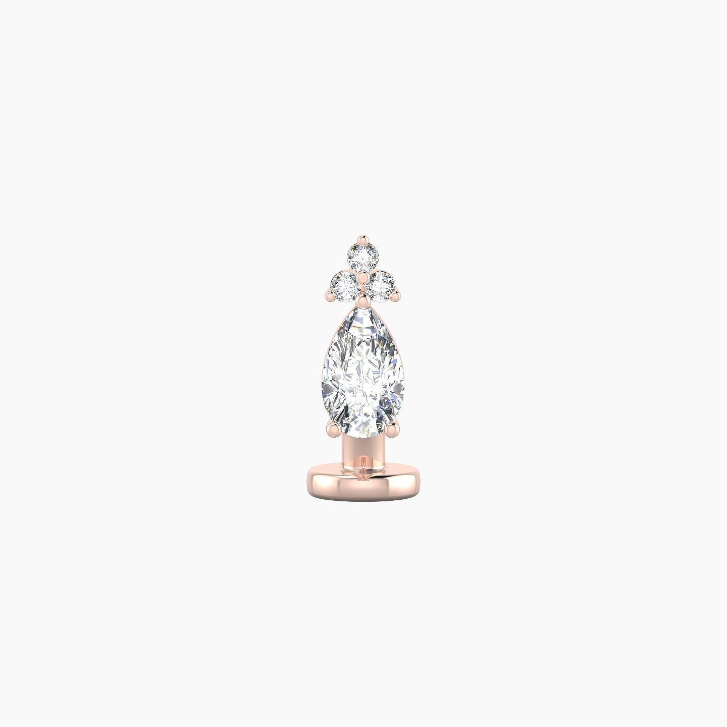 Abeona | 18k Rose Gold 7.5 mm 6 mm Diamond Floating Navel Piercing