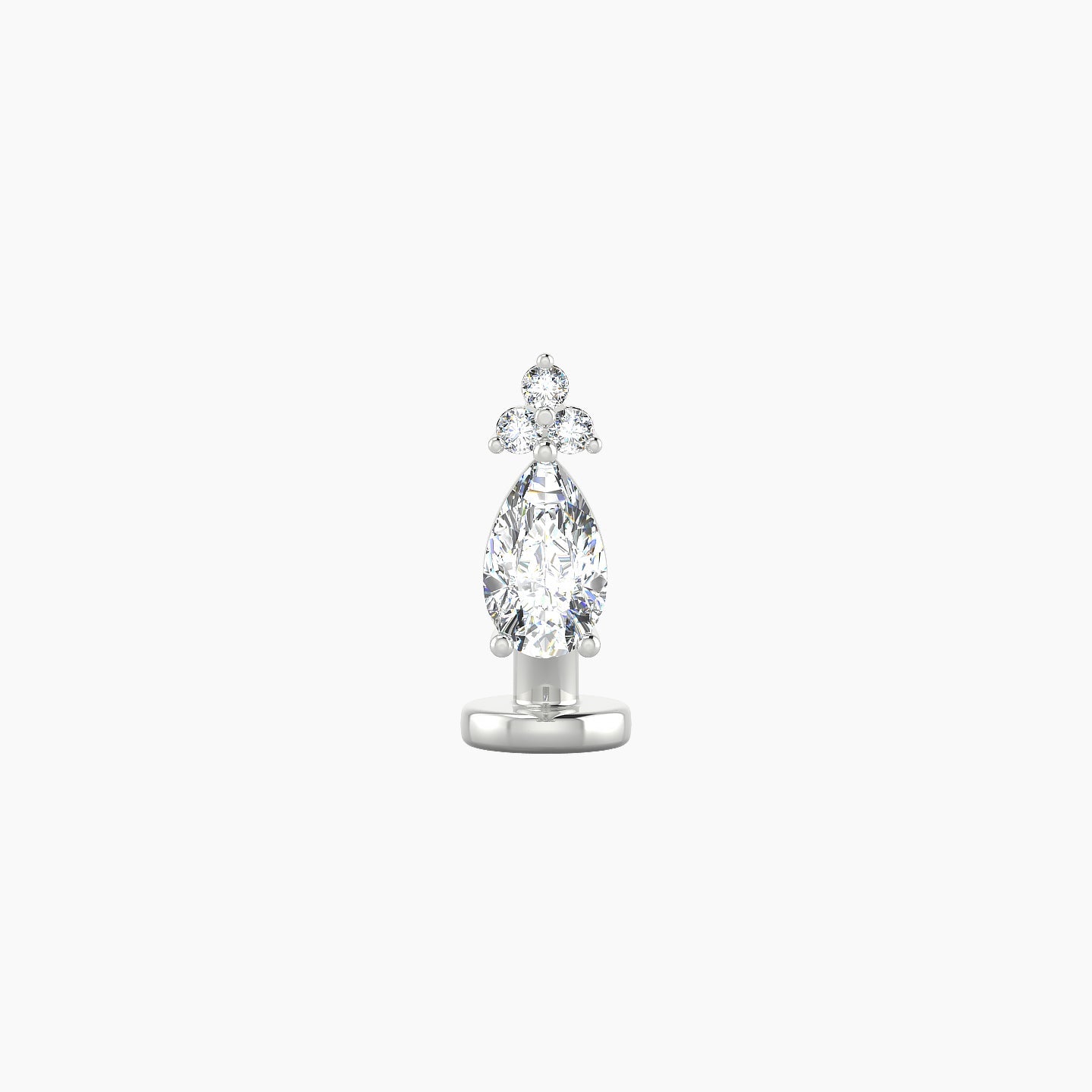 Abeona | 18k White Gold 7.5 mm 6 mm Diamond Floating Navel Piercing