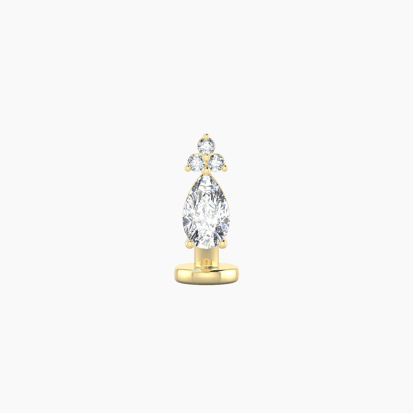 Abeona | 18k Yellow Gold 7.5 mm 6 mm Diamond Floating Navel Piercing