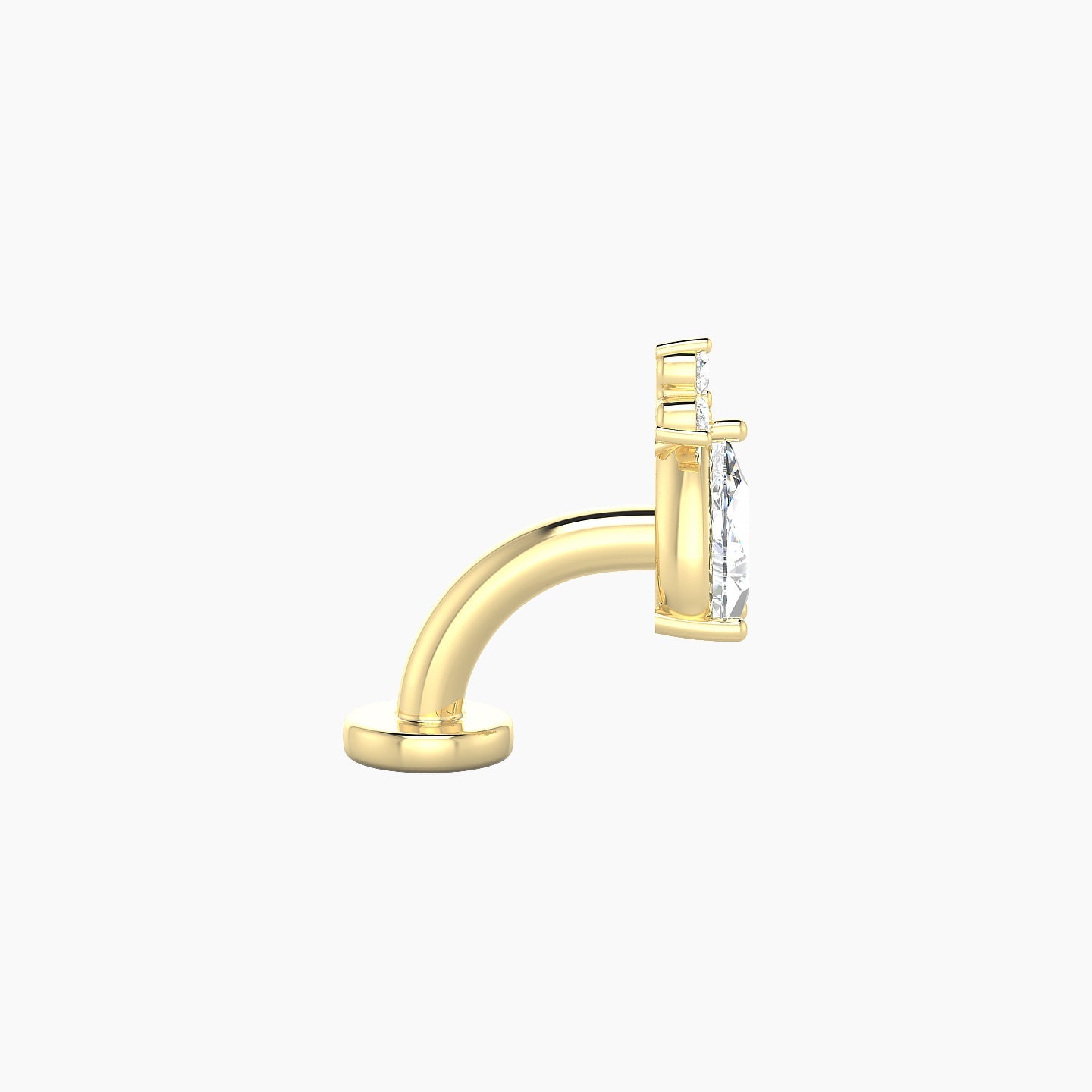 Abeona | 18k Yellow Gold 7.5 mm 6 mm Diamond Floating Navel Piercing