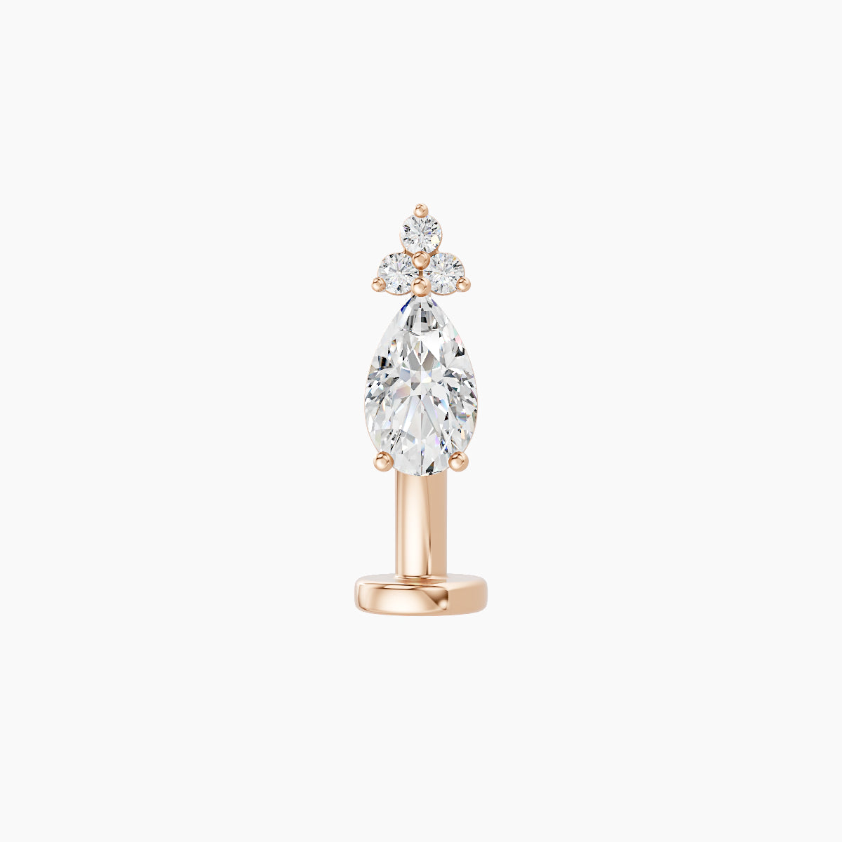 Abeona | 18k Rose Gold 7.5 mm 8 mm Diamond Floating Navel Piercing