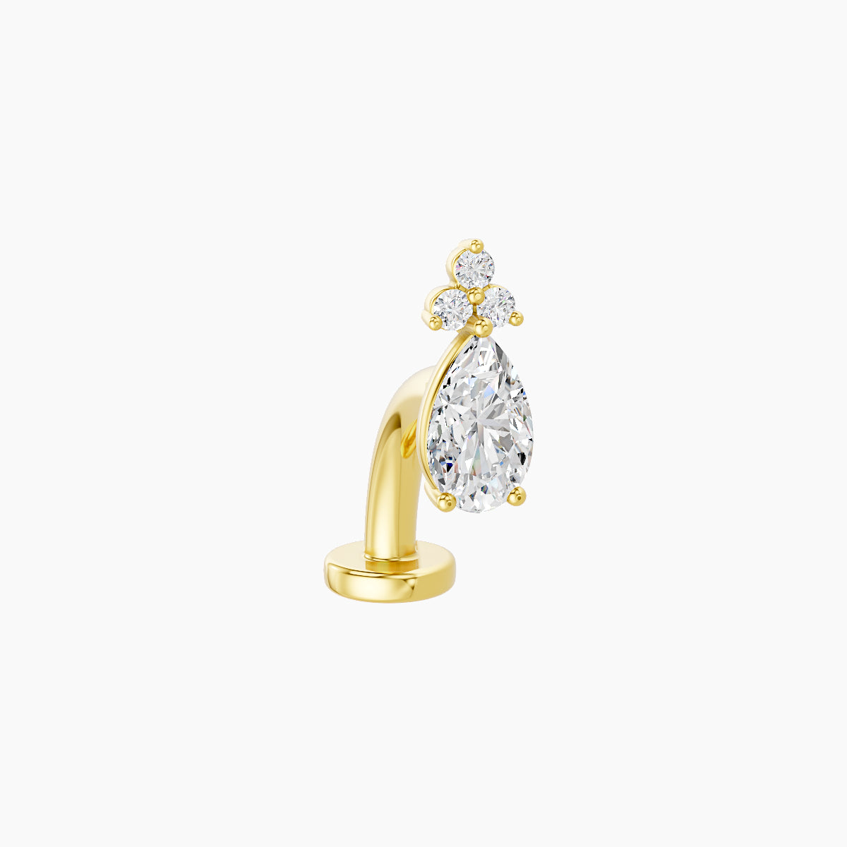 Abeona | 18k Yellow Gold 7.5 mm 8 mm Diamond Floating Navel Piercing