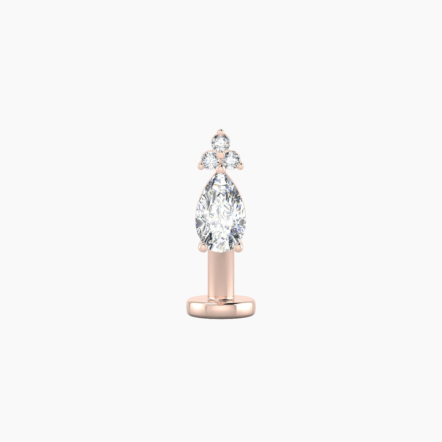 Abeona | 18k Rose Gold 7.5 mm 8 mm Diamond Floating Navel Piercing