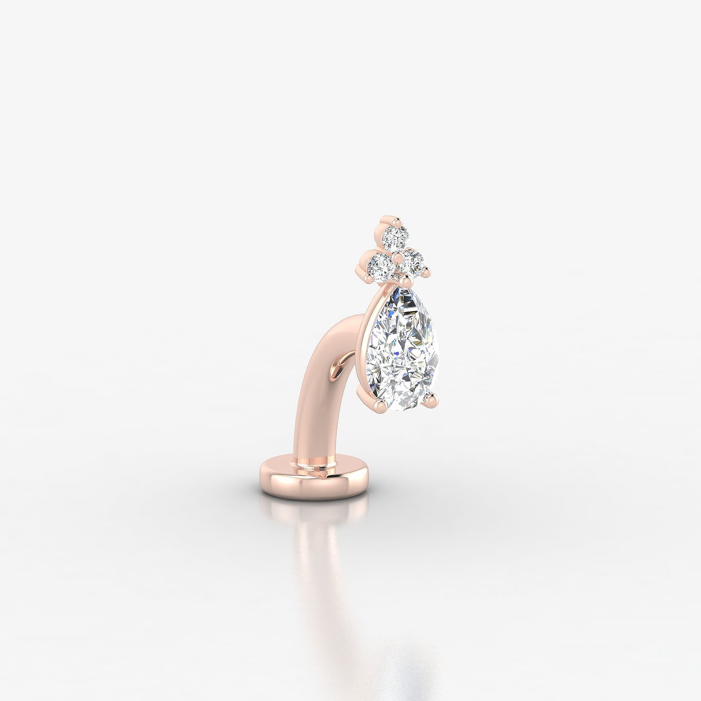 Abeona | 18k Rose Gold 7.5 mm 8 mm Diamond Floating Navel Piercing