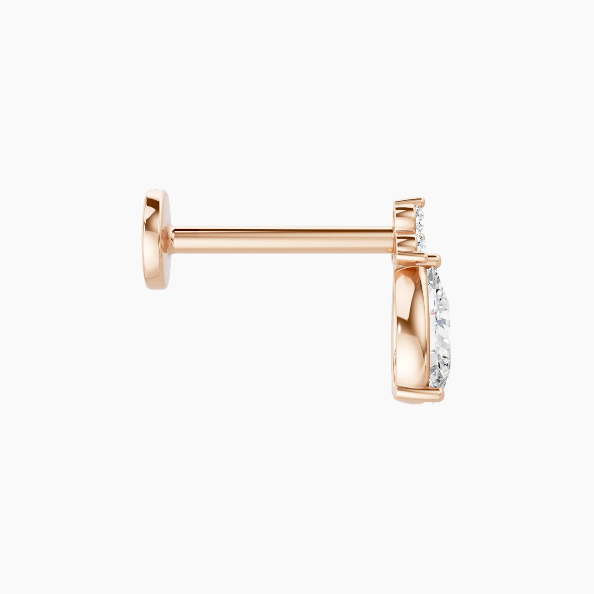 Abeona | 18k Rose Gold 7.5 mm 8 mm Diamond Piercing