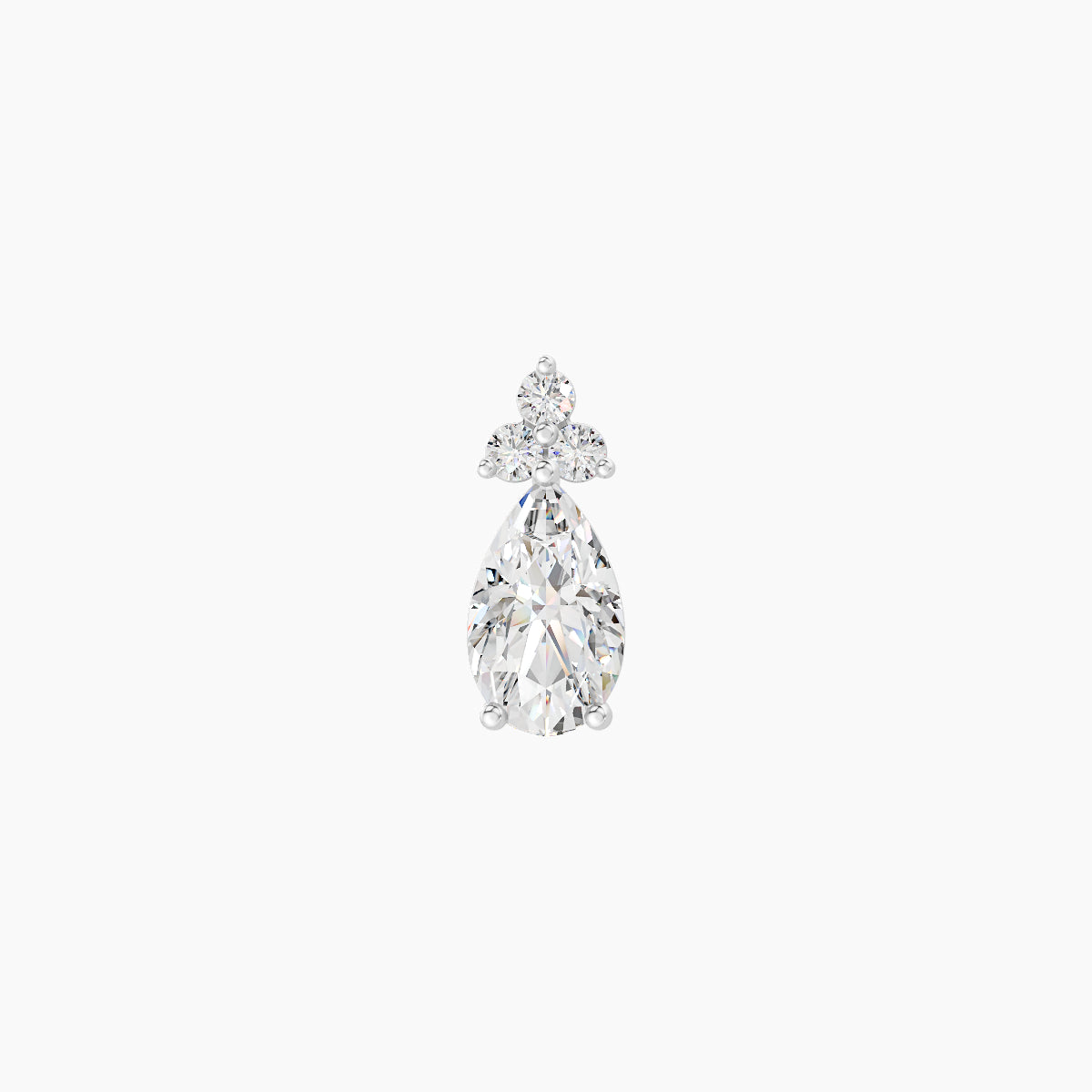 Abeona | 18k White Gold 7.5 mm Diamond Earring