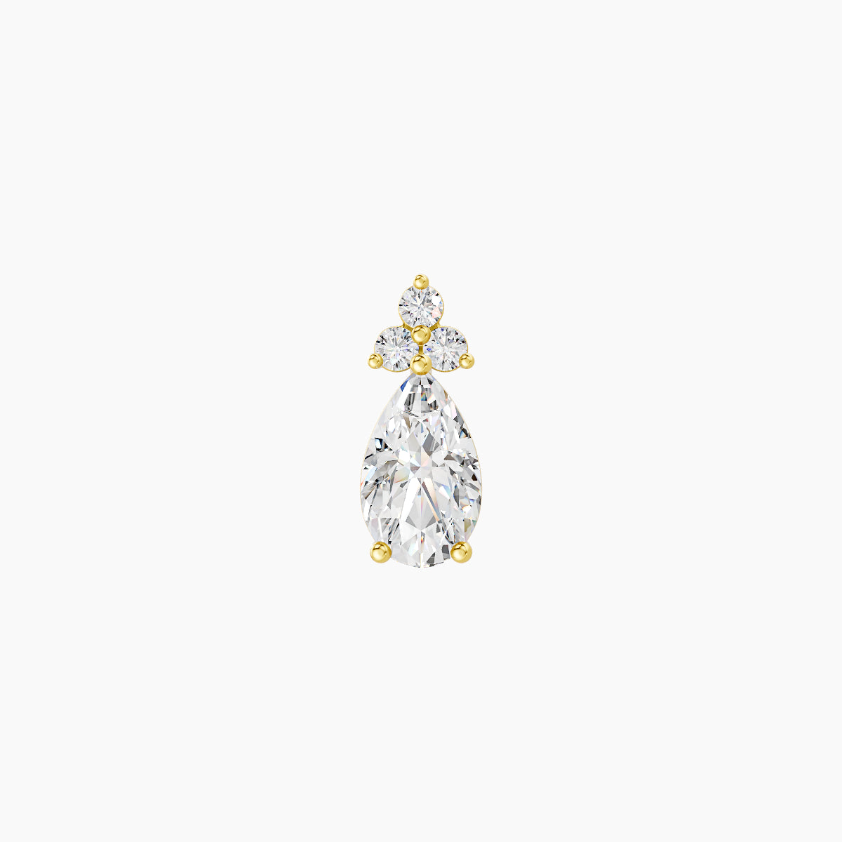 Abeona | 18k Yellow Gold 7.5 mm Diamond Earring