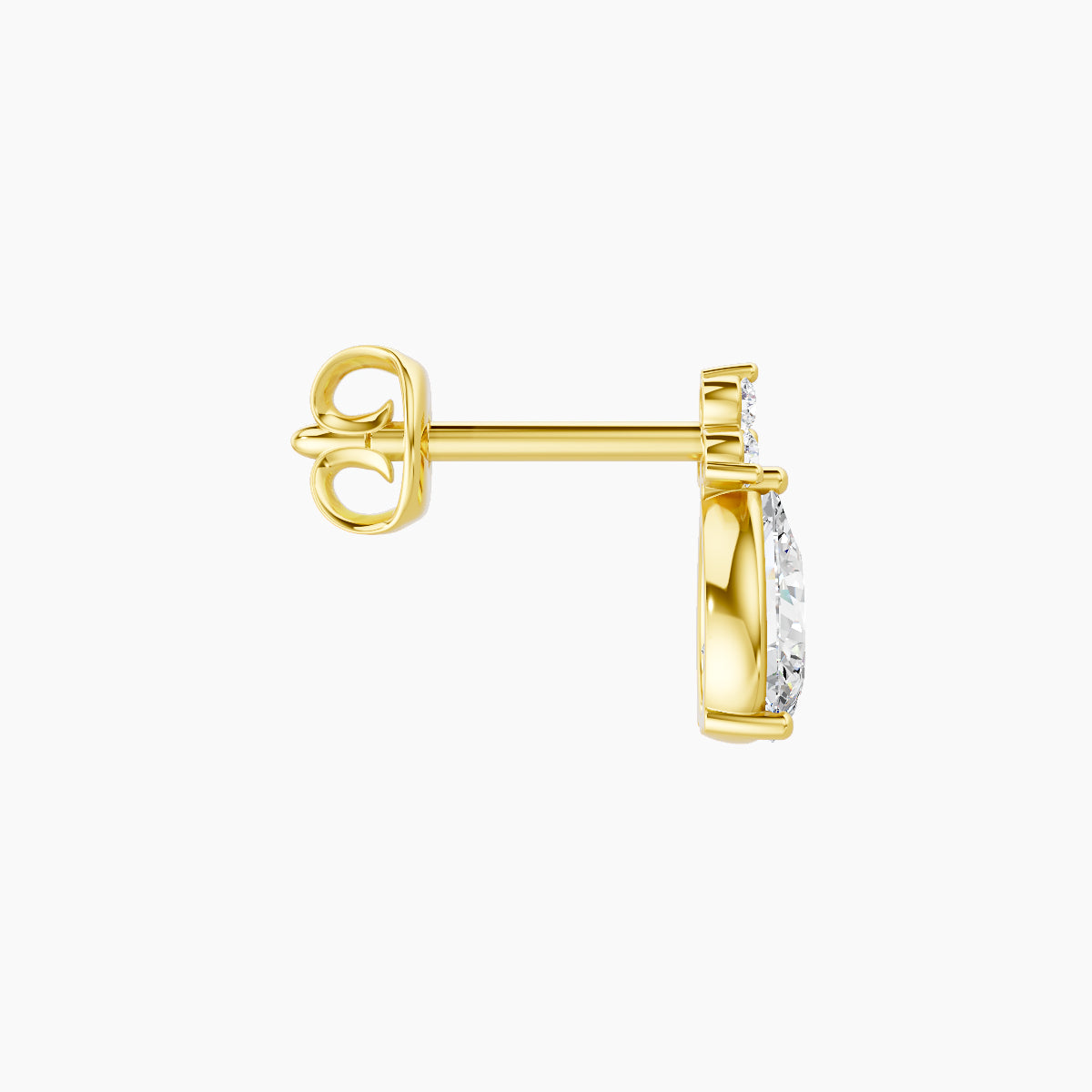 Abeona | 18k Yellow Gold 7.5 mm Diamond Earring