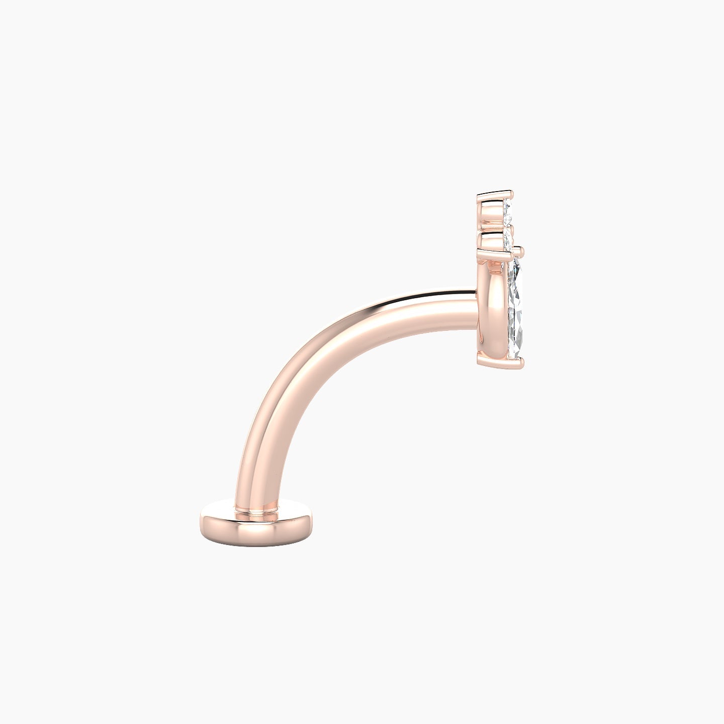 Adeona | 18k Rose Gold 7 mm 10 mm Diamond Floating Navel Piercing