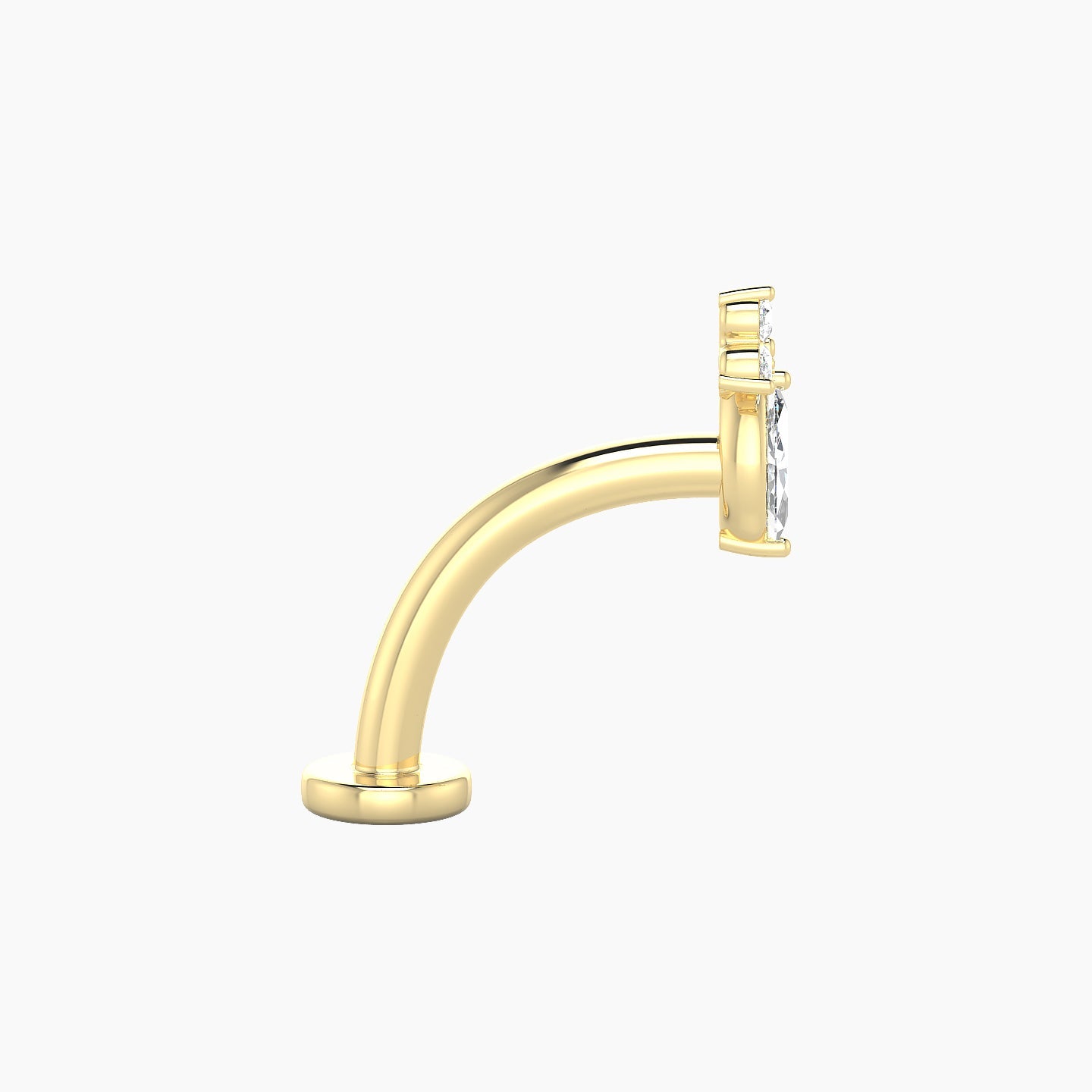 Adeona | 18k Yellow Gold 7 mm 10 mm Diamond Floating Navel Piercing