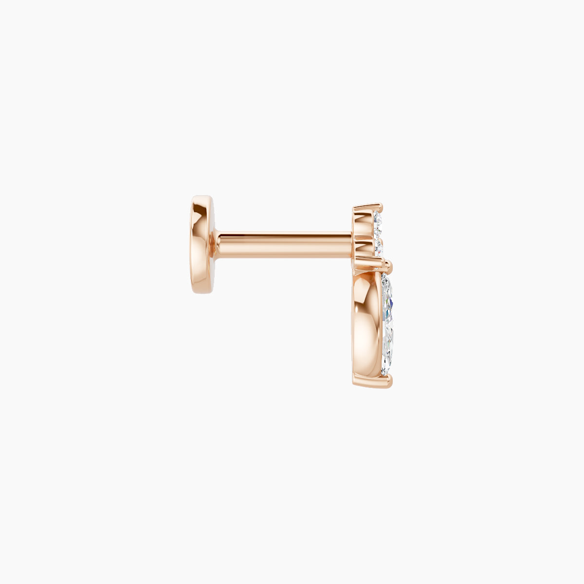 Adeona | 18k Rose Gold 7 mm 5 mm Diamond Piercing