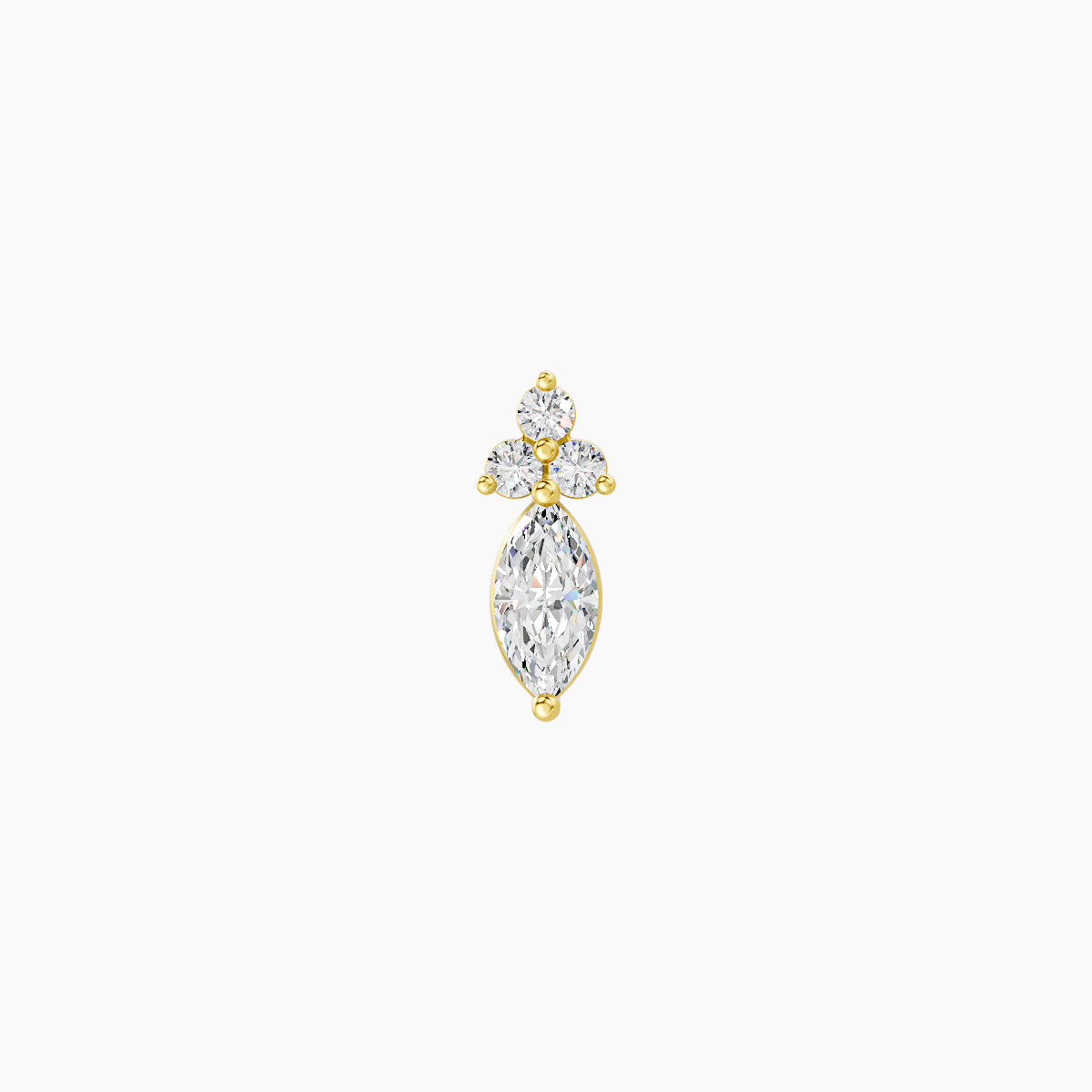 Adeona | 18k Yellow Gold 7 mm 5 mm Diamond Piercing