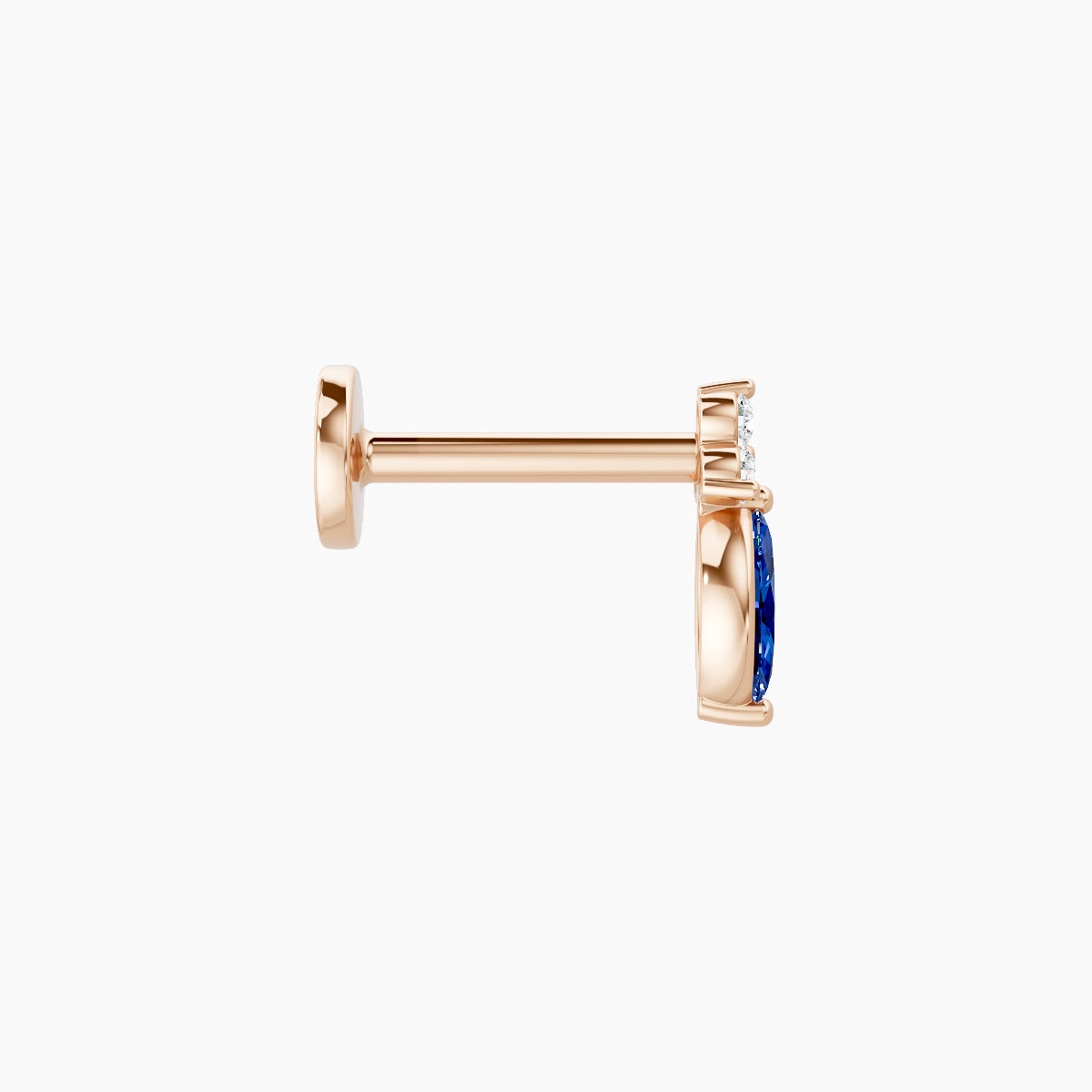 Adeona | 18k Rose Gold 6.5 mm 7 mm Sapphire & Diamond Piercing