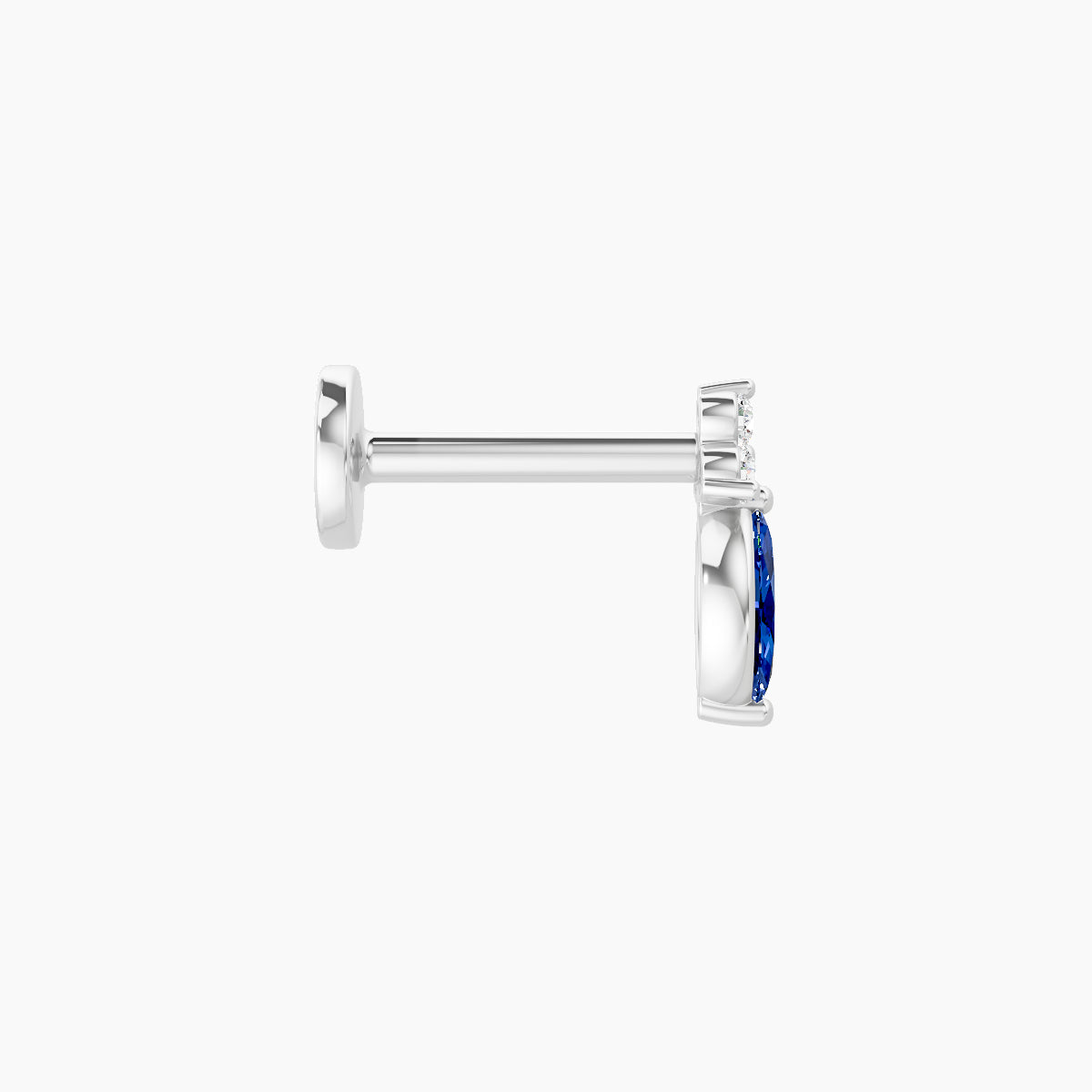 Adeona | 18k White Gold 6.5 mm 7 mm Sapphire & Diamond Piercing