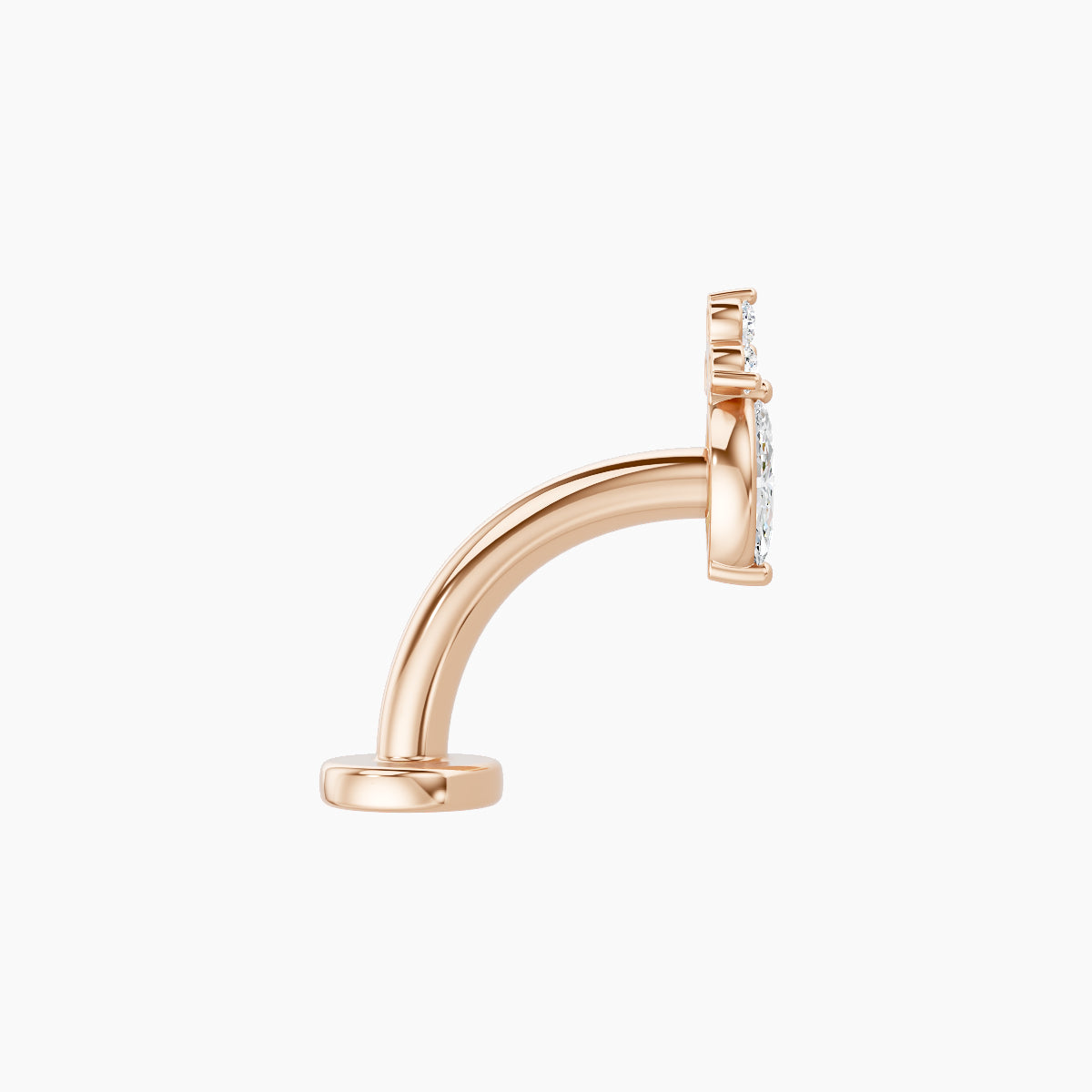 Adeona | 18k Rose Gold 7 mm 8 mm Diamond Floating Navel Piercing