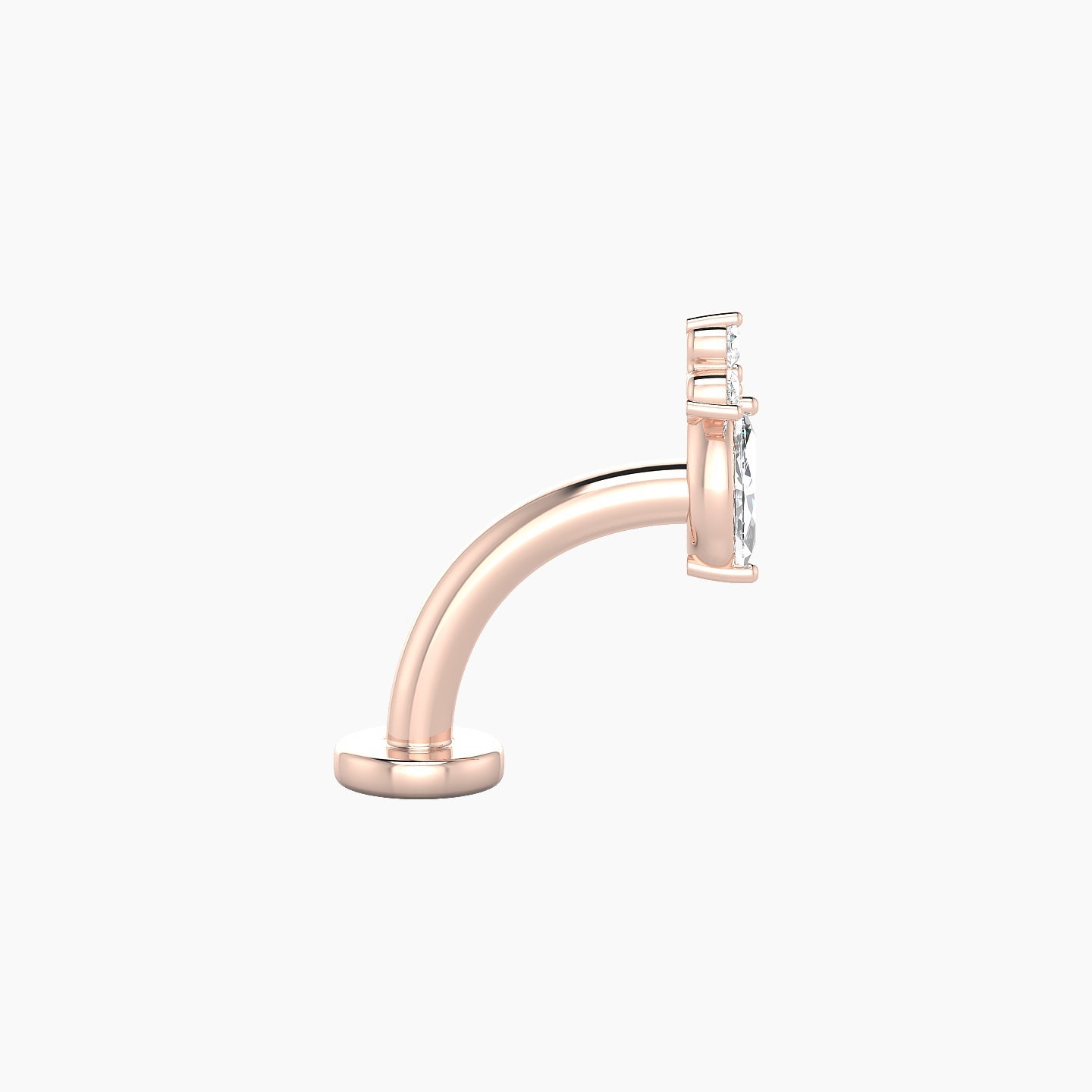 Adeona | 18k Rose Gold 7 mm 8 mm Diamond Floating Navel Piercing