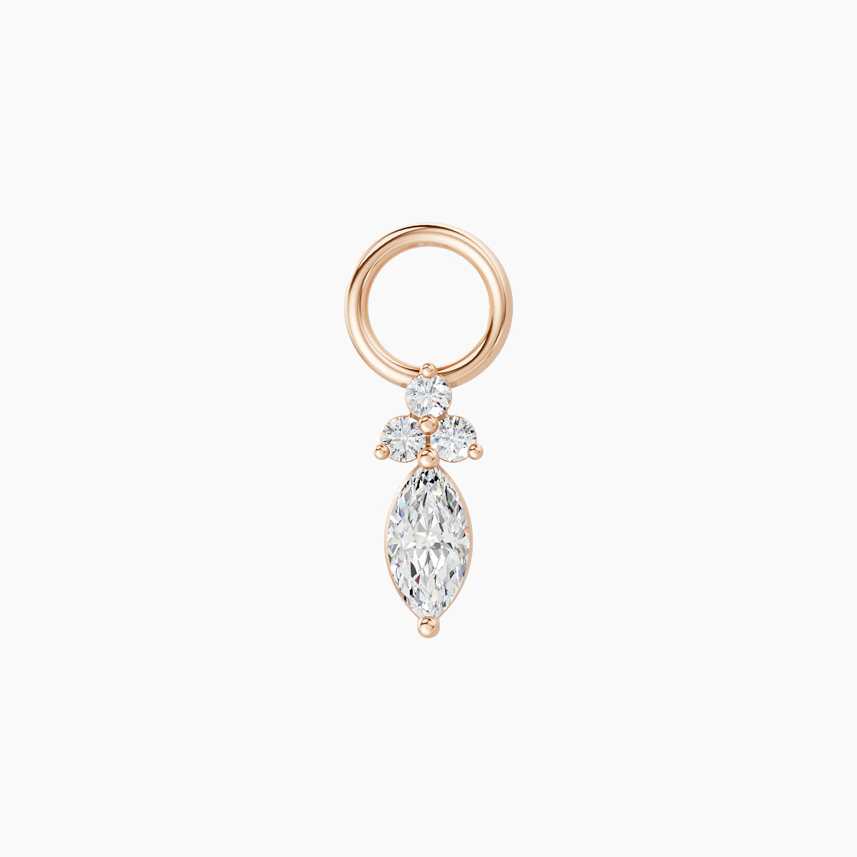 Adeona | 18k Rose Gold 7 mm Diamond Charm