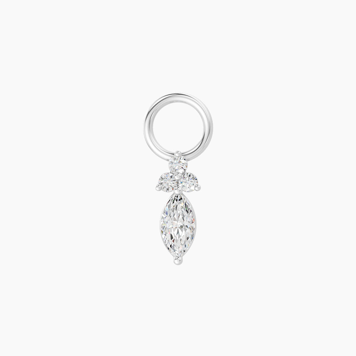 Adeona | 18k White Gold 7 mm Diamond Charm