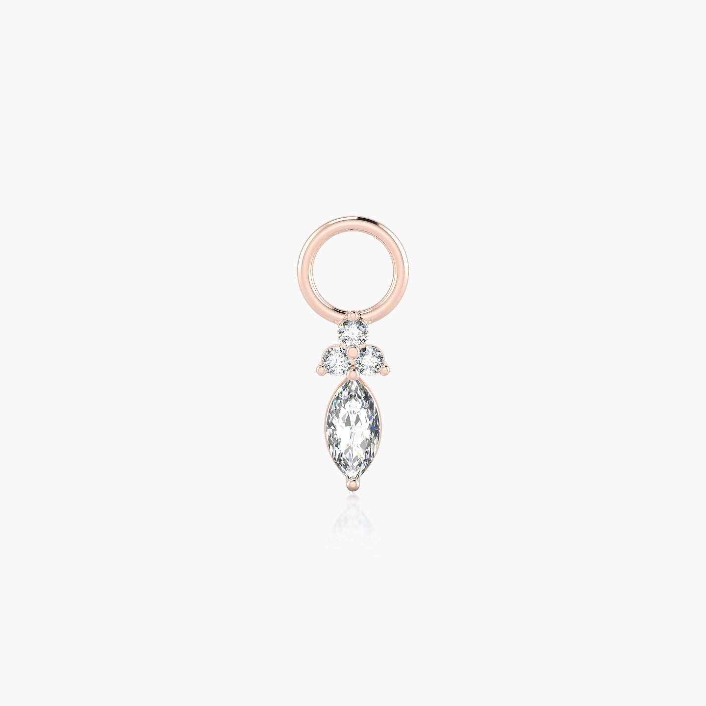 Adeona | 18k Rose Gold 7 mm Diamond Charm