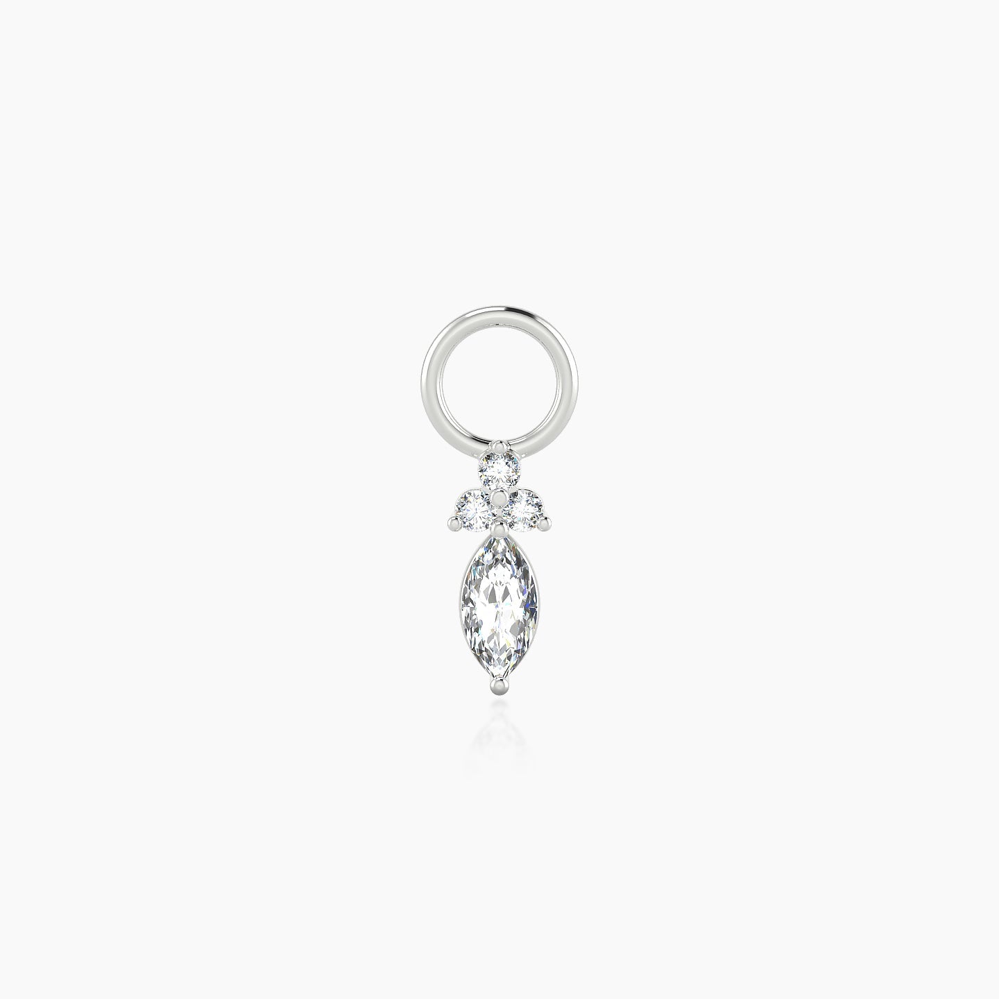 Adeona | 18k White Gold 7 mm Diamond Charm
