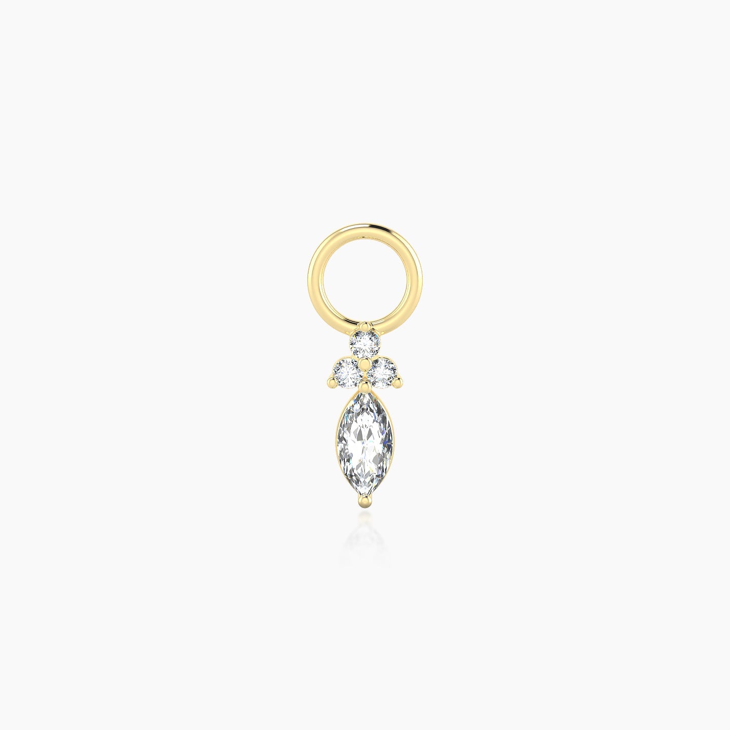 Adeona | 18k Yellow Gold 7 mm Diamond Charm