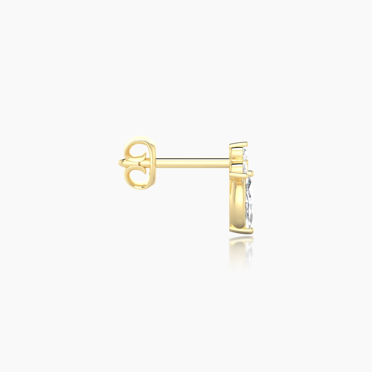 Adeona | 18k Yellow Gold 7 mm Diamond Earring