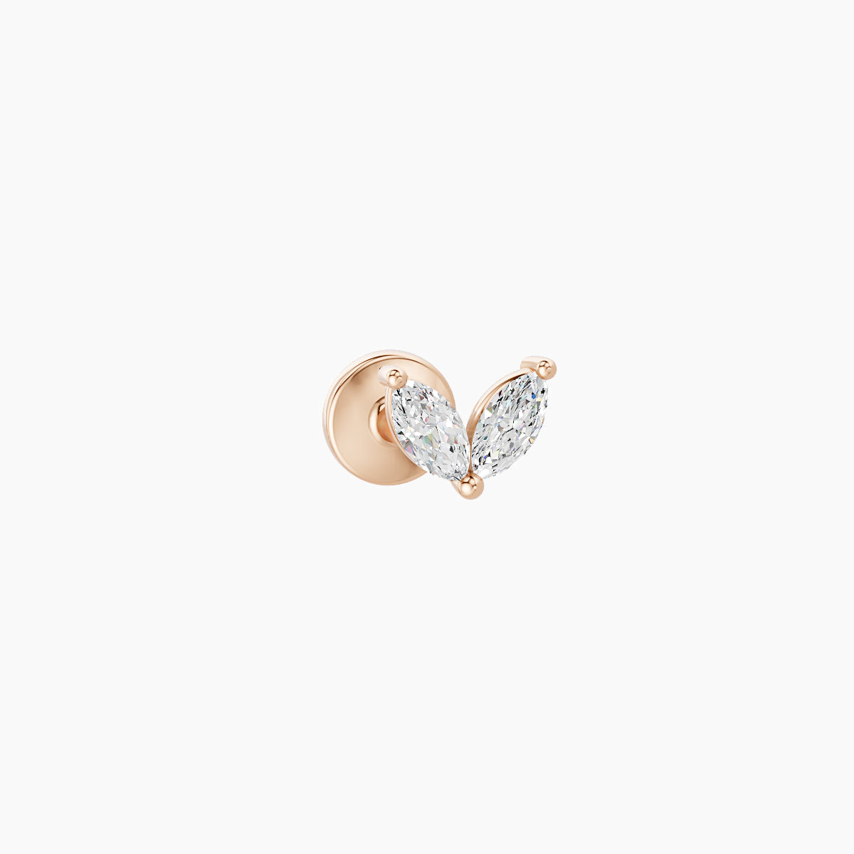 Adona | 18k Rose Gold 4.5 mm 5 mm Diamond Nose Piercing