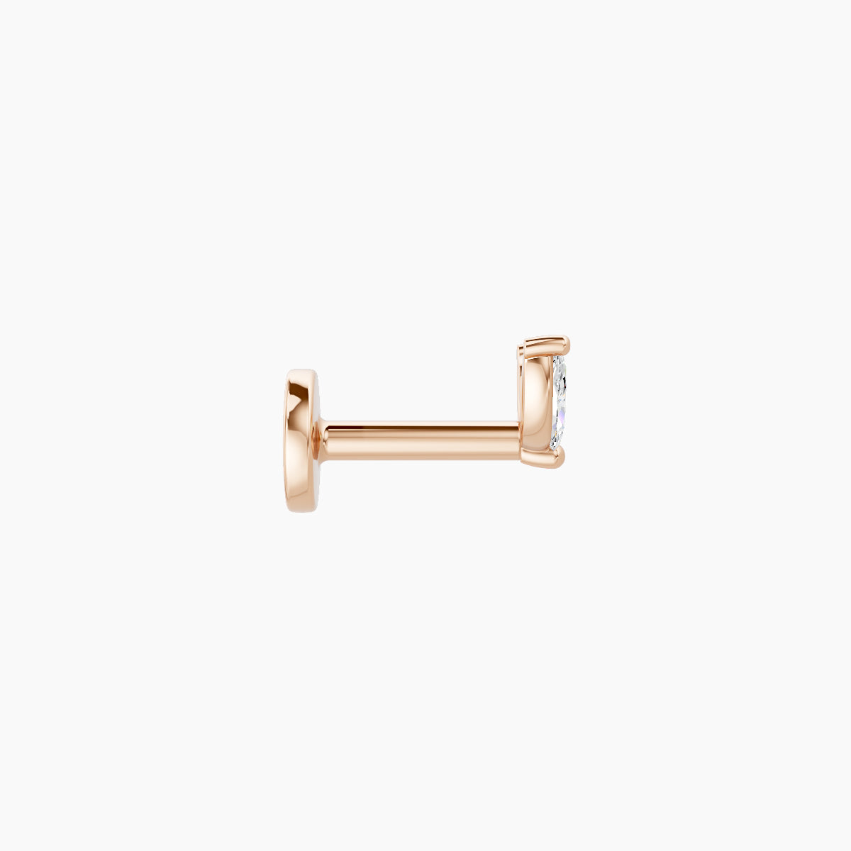 Adona | 18k Rose Gold 4.5 mm 5 mm Diamond Nose Piercing