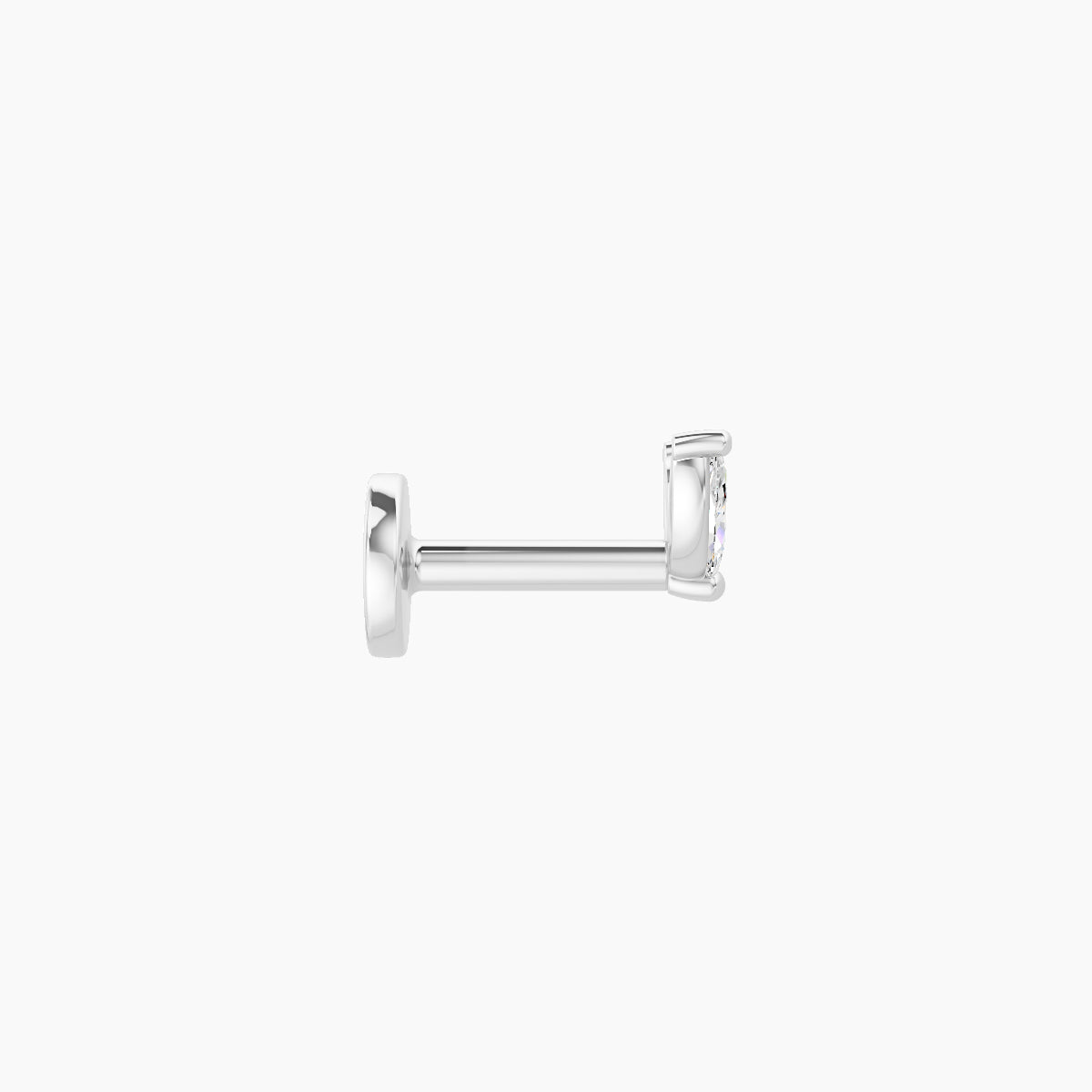Adona | 18k White Gold 4.5 mm 5 mm Diamond Nose Piercing