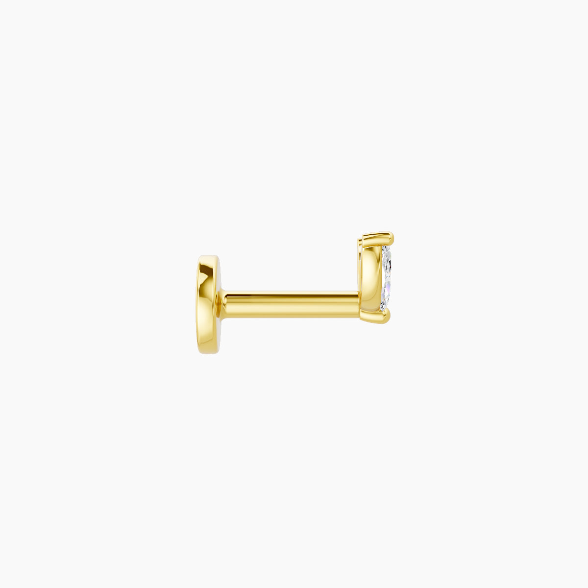 Adona | 18k Yellow Gold 4.5 mm 5 mm Diamond Nose Piercing