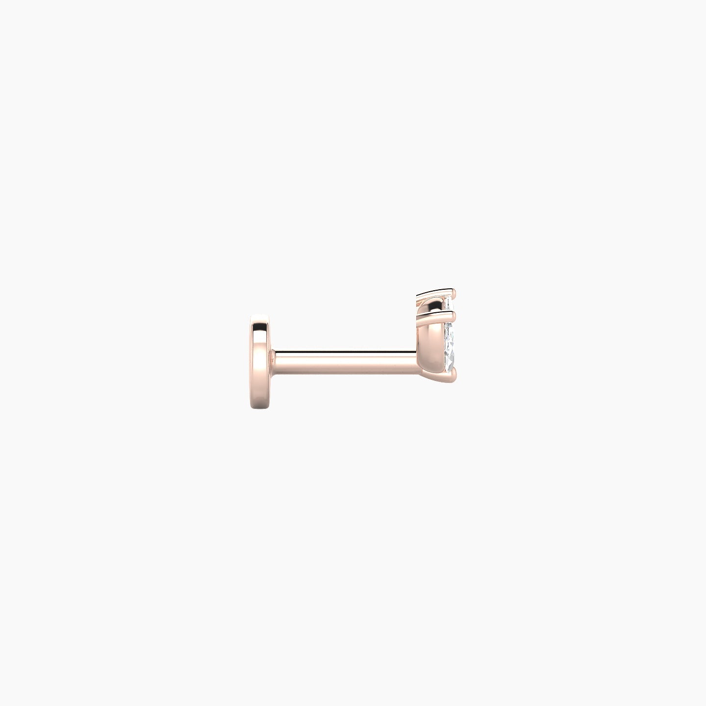 Adona | 18k Rose Gold 4.5 mm 5 mm Diamond Nose Piercing