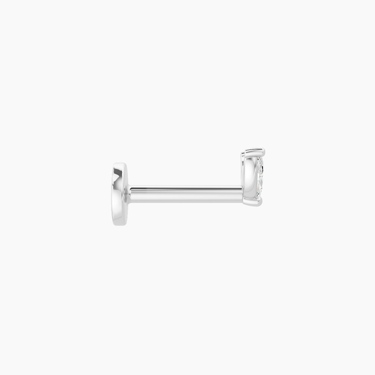 Adona | 18k White Gold 4.5 mm 6.5 mm Diamond Nose Piercing