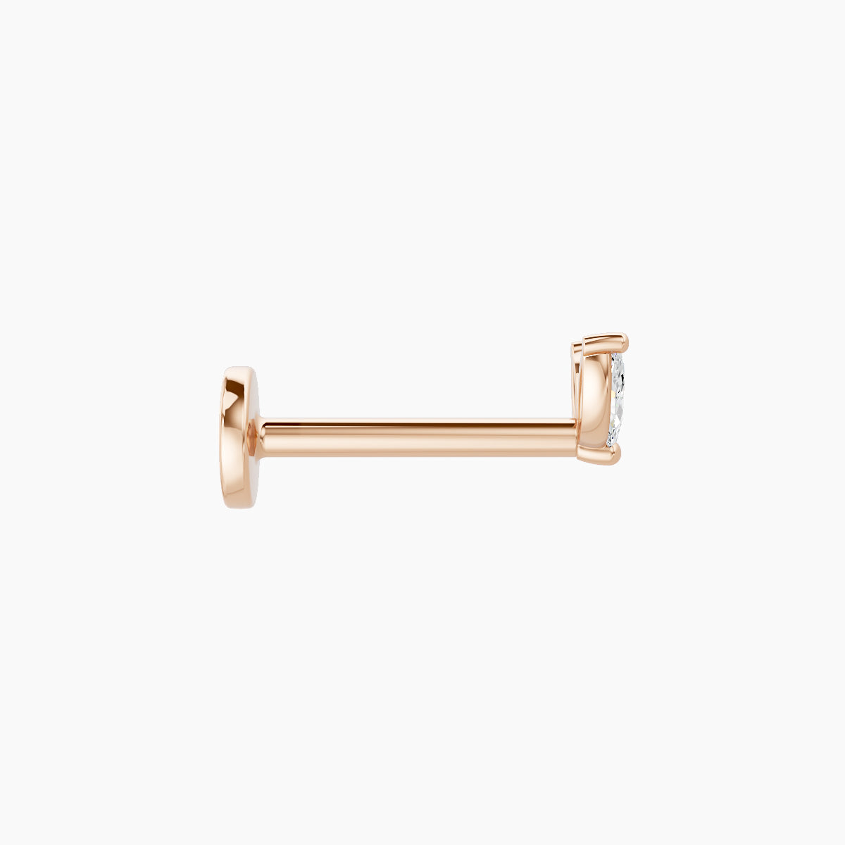 Adona | 18k Rose Gold 4.5 mm 8 mm Diamond Nose Piercing