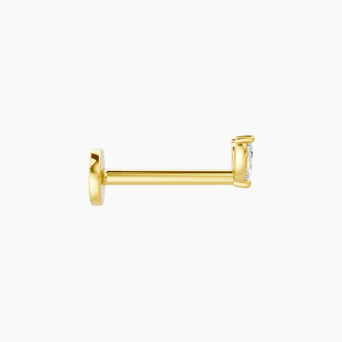 Adona | 18k Yellow Gold 4.5 mm 8 mm Diamond Nose Piercing
