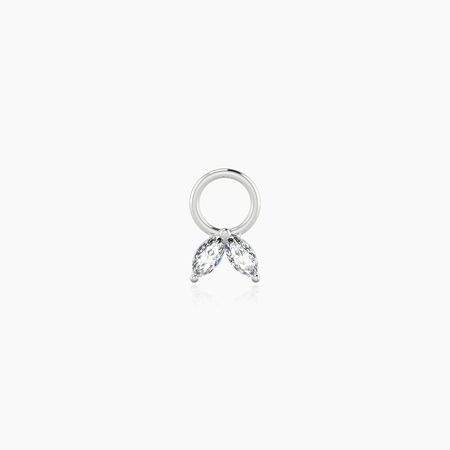 Adona | 18k White Gold 4.5 mm Diamond Charm